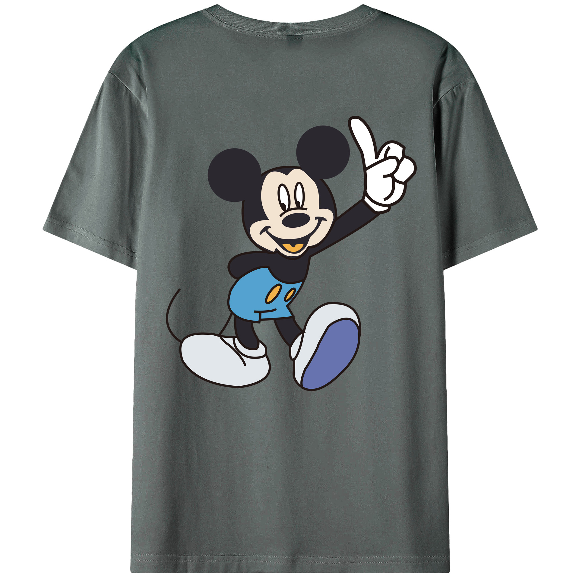 （画像用） ミッキーマウス Mickey Mouse 綿100％半袖Tシャツ（背面プリント）